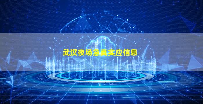 武汉夜场急真实应信息